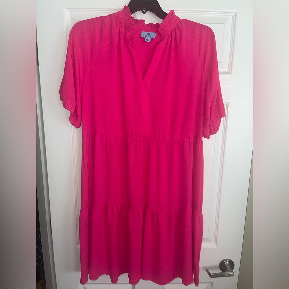 Tiered Ruffle Neck Dress